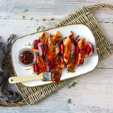 Rezeptbild Glasierte Hähnchenspiesse
