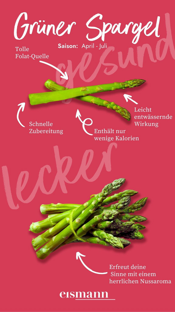 Grüner Spargel - Eigenschaften, Saison und Vorteile in der Ernährung