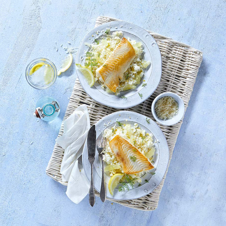 Zitronen-Risotto & gebratener Heilbutt Zitronen-Risotto & gebratener Heilbutt